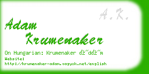 adam krumenaker business card